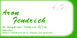 aron fendrich business card